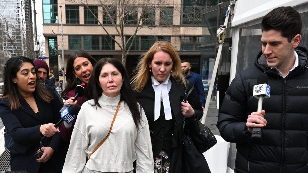 Roberta Williams leaves the County Court after her sentence in August 2022.