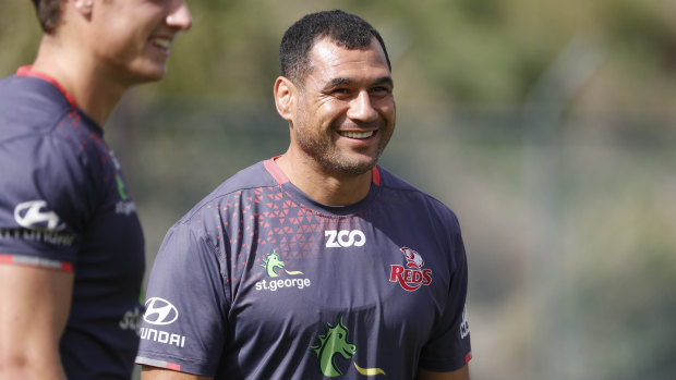 George Smith made a Super Rugby return with the Reds, pictured here during the 2018 season.