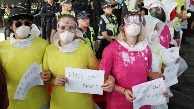 Protesters attempted to blockade the International Mining and Resources Conference in Melbourne last week.