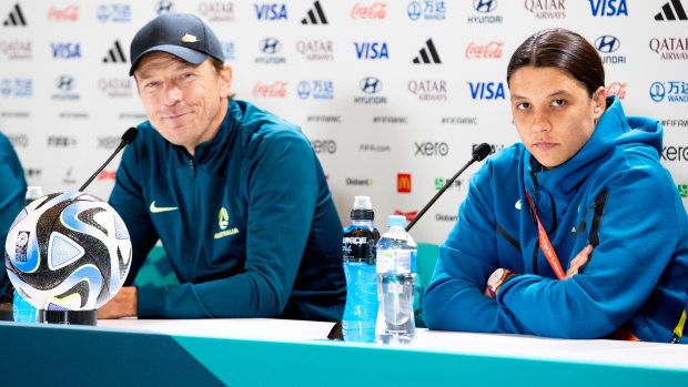 Tony Gustavsson and Sam Kerr give their best poker faces.