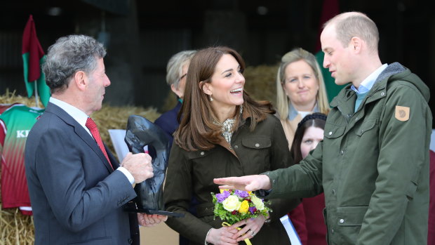 Prince William, Duke of Cambridge, and Catherine, Duchess of Cambridge, are shown Bog Oak at the Teagasc Animal & Grassland Research Centre at Grange, in County Meath, near Dublin, Ireland. 