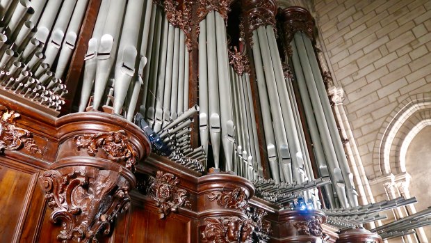 The Notre-Dame organ pipes. 