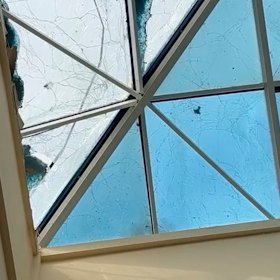 This image taken from a video shows damages at the Nakhchivan International Airport following what Azerbaijan’s Foreign Ministry said was a drone attack carried out by Iran on its exclave of Nakhchivan, Azerbaijan,