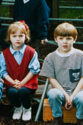Alex Garde and Toby Jedwab in their kindergarten photo from 1995. 