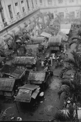 View of the Santa Tomas internment camp on February 13, 1945