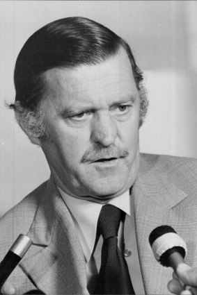 Jim Killen, then minister for defence, in 1977.