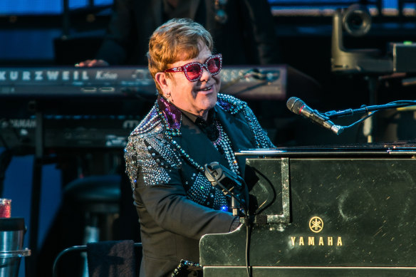 Elton John performing in December 2019.