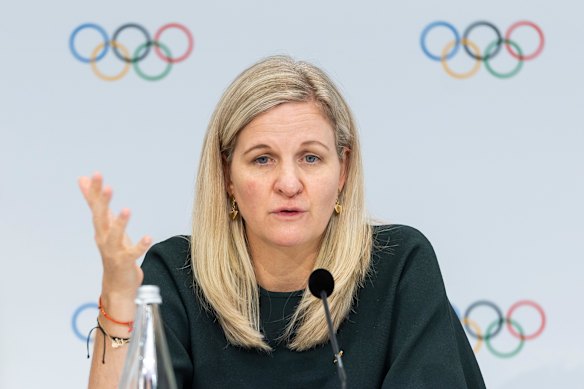 IOC president Kirsty Coventry.