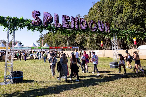 Festival-goers enter the grounds for the final Splendour in the Grass in 2023.