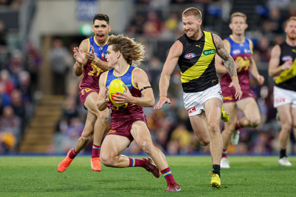 First-year Lion Will Ashcroft has been a dynamic addition to Brisbane’s midfield.