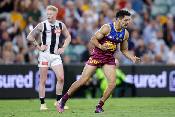 Charlie Cameron kicked six goals in the Lions’ win.