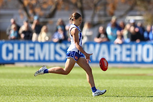 Jasmine Garner was dominant in North Melbourne’s thumping win over Port Adelaide.