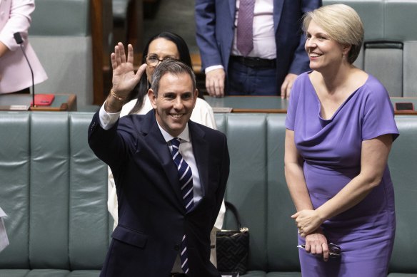 Treasurer Dr Jim Chalmers ahead of the Budget speech in the House of Representatives at Parliament House in Canberra on Tuesday 9 May 2023. 