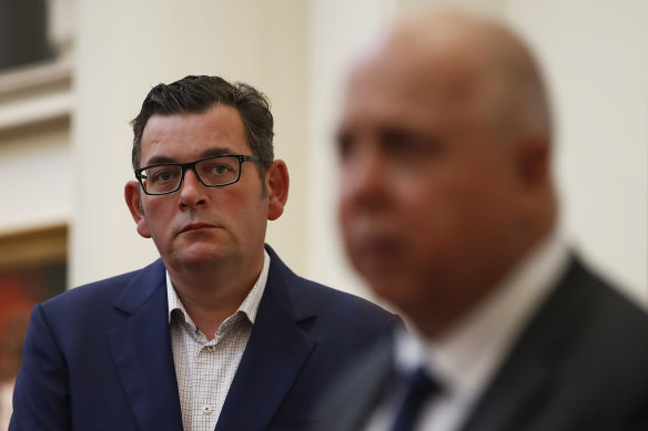 Premier Daniel Andrews and Treasurer Tim Pallas.  Regular budget updates would help monitor the impact of the pandemic.