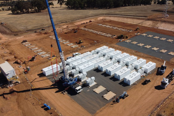 Stage 1 of Neoen’s battery at Collie is under construction.