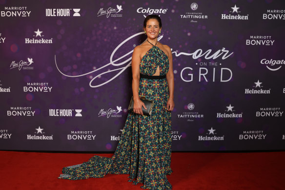 Jockey Michelle Payne makes a statement at Glamour on the Grid