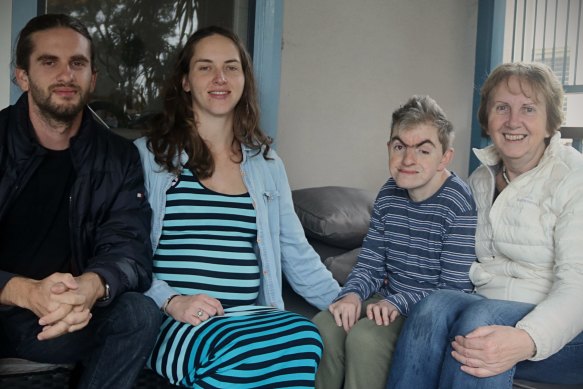 The Rollo family (from left) siblings Stuart, Jemma and David with mum Jenny on Mother’s Day 2017.