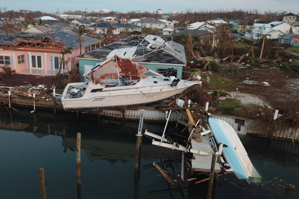 The Abaco Beach Resort in Marsh Harbor was wrecked by the hurricane.