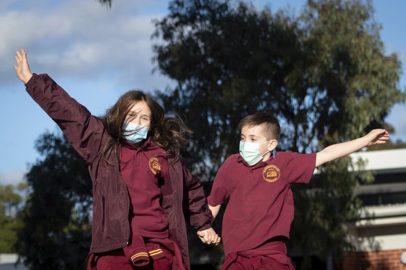 The Victorian government decided last month not to mandate mask-wearing in schools and has instead encouraged students to wear them.