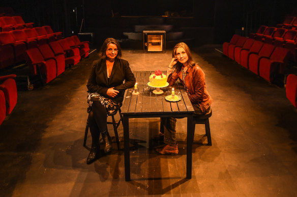 Fiona Symonds and Ella Caldwell at Red Stitch's new 'sister' venue, Cromwell Road Theatre, in South Yarra.
