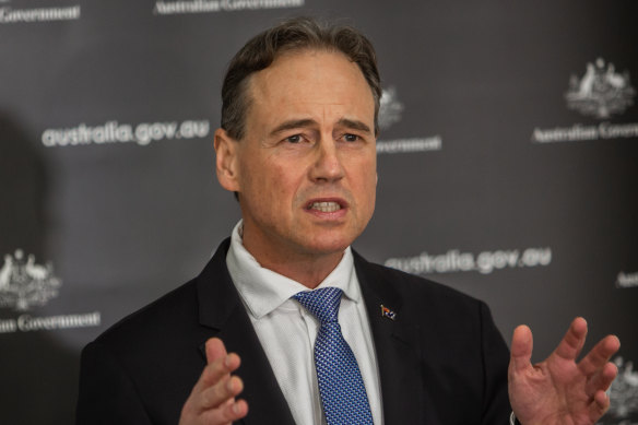 Health Minister Greg Hunt.