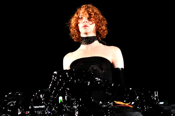 Musician Sophie performs onstage during Coachella in 2019.