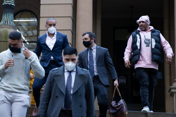 A detention application was withdrawn on Thursday and Jamil Hopoate (top left) walked from court. 