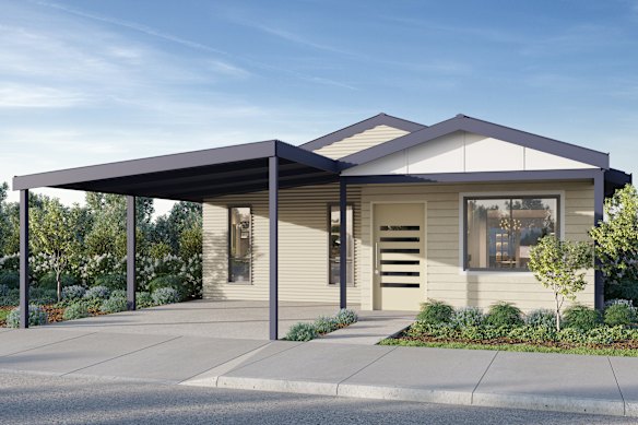 An artist impression of what the 54 modular senior social homes will look like in the Wheatbelt. 