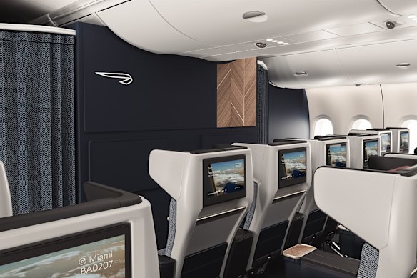 New World Traveller Plus seats on the A380 have bigger seat-back screens but no more legroom.