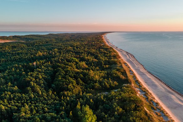 Curonian Spit on the Baltic Sea.
