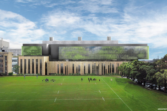 An artist’s impression of the $478 million biomedical precinct to be built adjacent to Royal Prince Alfred Hospital.