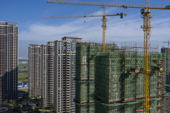 Construction has been halted at many of Evergrande’s developments.