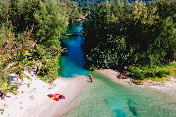Where the rivers meet the sea.