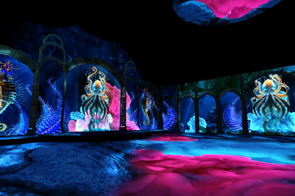 The dancing octopuses in Dream Circus.