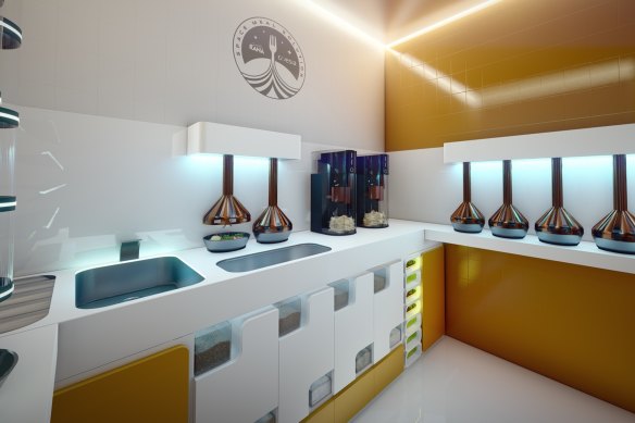 The Engineered Space Kitchen designed in collaboration with Coesia and Rana.