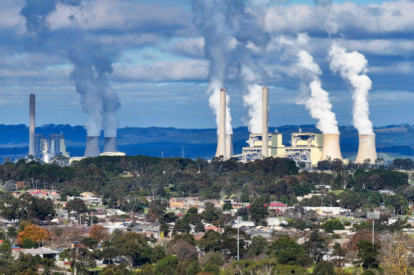 Loy Yang Power Station in Victoria, where Opposition Leader Peter Dutton wants to build a nuclear reactor.