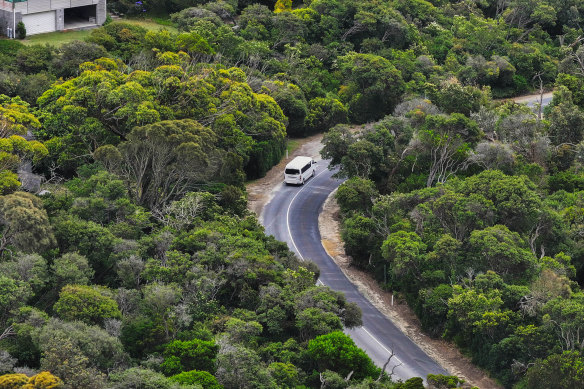 The new electric bus is the first public transport service in Sandy Point. 