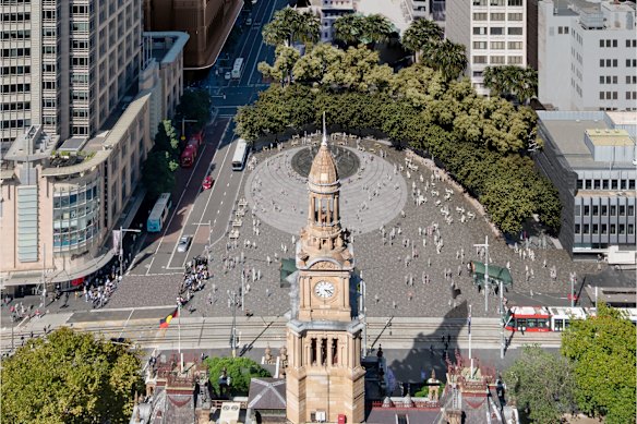 Lord Mayor Clover Moore says the completed Town Hall square will be George Street’s transformation “writ large”.