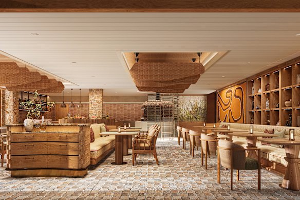 Um dos projetos de restaurantes no Emirates Wolgan Valley.