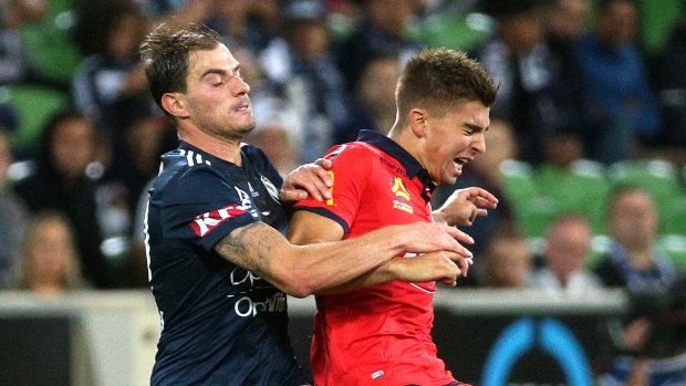 James Troisi captained Melbourne Victory against Adelaide.