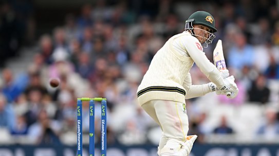 David Warner in action at the Oval.