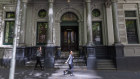 The Australian Club’s grand facade at 110 William Street.