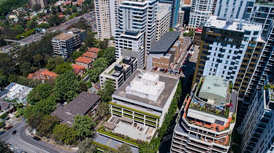 Views across the North Sydney office market with 41 McLaren Street in the foreground