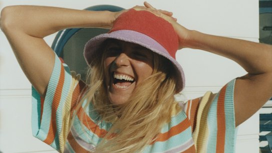 The hibiscus-print bikini from Stephanie Gilmore’s collaboration with Roxy is her current favourite.