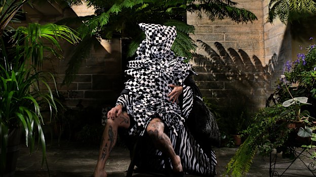 Gerwyn Davies’s “Vaucluse House” (2021). Says the master costumier: “I think I’ve shifted into myself, which is reflected in the costumes: they’re the spectacle, but it’s actually impossible to see me.”