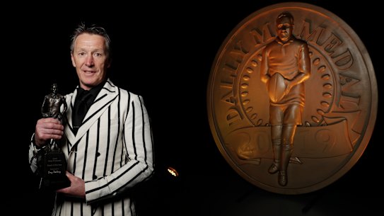 Craig Bellamy after winning the Dally M Coach of the Year. 