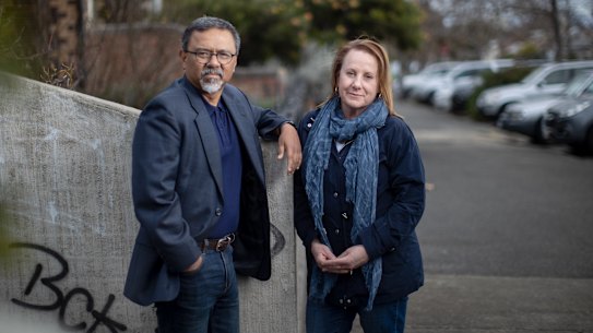 Fitzroy North couple Kenneth Gomez and Mary Guiney are angry about the new flood mapping process.