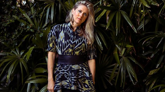 Kit Willow wearing a top from her spring/summer 2018 that will be available in her new online resale boutique.