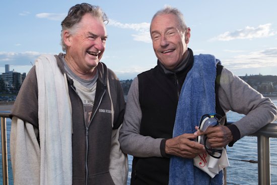 Adrian Newstead (left) and Russell Cheek: “When you talk to Russell, you have his undivided attention,” Adrian says. “He listens, he gets your story. It’s very endearing.”