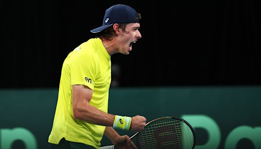 Alex de Minaur hopes to end a career-best season with a Davis Cup title.